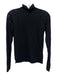 Kenzo Size Medium Black Viscose Blend Long Sleeve Open Knit Mock Neck Top Black / Medium