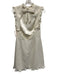 JILL Jill Stuart Size 8 Cream White Polyester Open Back Ruffles Bow Darted Dress Cream White / 8