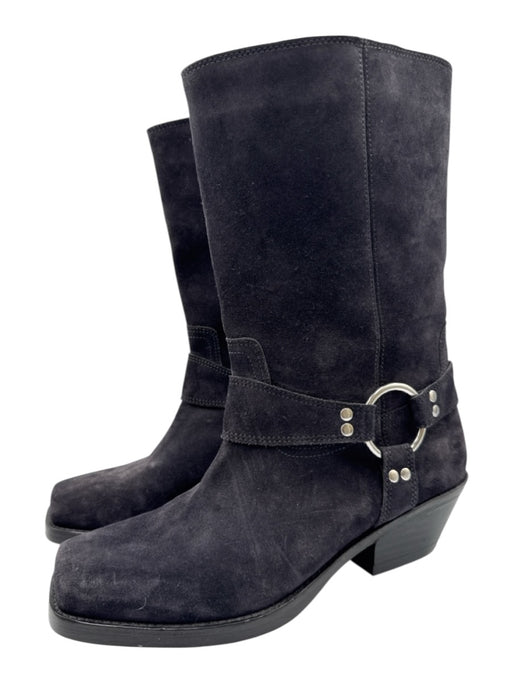 Isabel Marant Shoe Size 39 Dark Gray Leather Suede Square Toe Harness Boots Dark Gray / 39