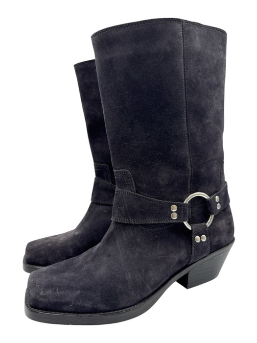Isabel Marant Shoe Size 39 Dark Gray Leather Suede Square Toe Harness Boots Dark Gray / 39
