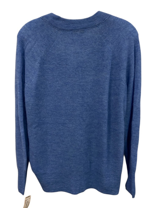 Madewell Size S Blue Alpaca Blend V Neck Long Sleeve Sweater Blue / S