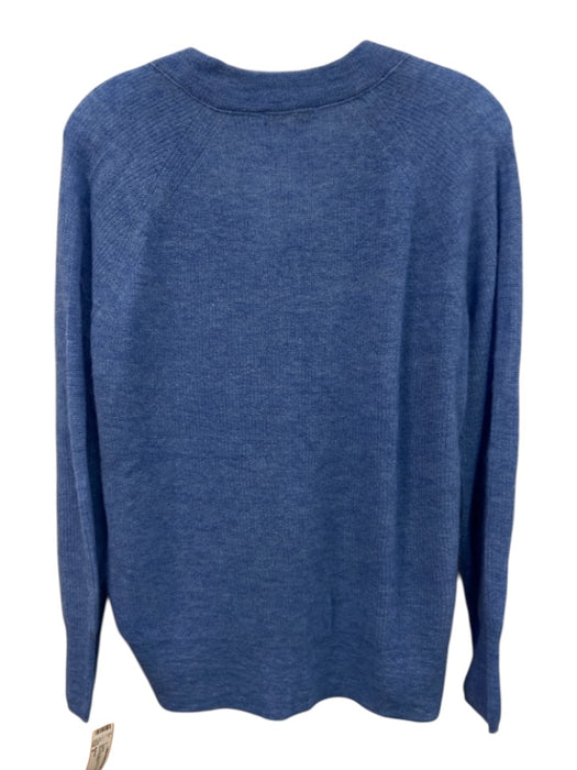 Madewell Size S Blue Alpaca Blend V Neck Long Sleeve Sweater Blue / S