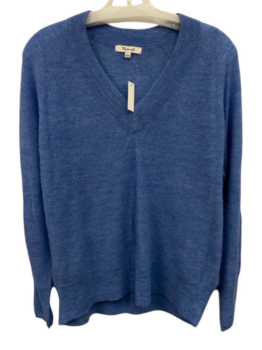 Madewell Size S Blue Alpaca Blend V Neck Long Sleeve Sweater Blue / S