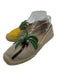 Tory Burch Shoe Size 8 Beige Yellow Green Suede & Raffia round toe Espadrille Beige Yellow Green / 8