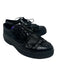 Tods Shoe Size 37 Black Patent Oxford lace up Platform Fringe Loafers Black / 37