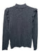 Massimo Dutti Size S Black & Silver Metallic Thread Long Sleeve Ribbed Top Black & Silver / S