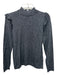 Massimo Dutti Size S Black & Silver Metallic Thread Long Sleeve Ribbed Top Black & Silver / S
