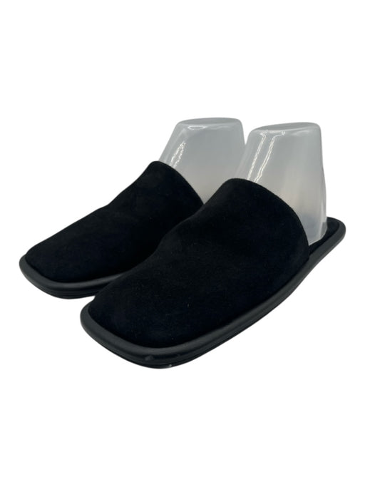Khaite Shoe Size 37 Black Suede Square Toe Slipper Sandals Black / 37