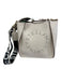 Stella McCartney Cream & Black PU Leather Perforated Logo Removable Strap Bag Cream & Black / S
