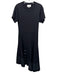 3.1 Phillip Lim Size 4 Black Cotton & Wool asymmetric buttons Crew Neck Dress Black / 4