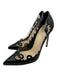 Francesco Russo Shoe Size 37.5 Black & Clear Leather PVC Western Stiletto Pumps Black & Clear / 37.5