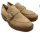 Stuart Weitzman Shoe Size 7.5 Beige & Brown Suede Rubber Sole Almond Toe Loafers Beige & Brown / 7.5