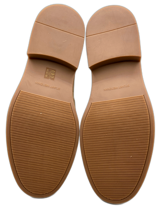 Stuart Weitzman Shoe Size 7.5 Beige & Brown Suede Rubber Sole Almond Toe Loafers Beige & Brown / 7.5