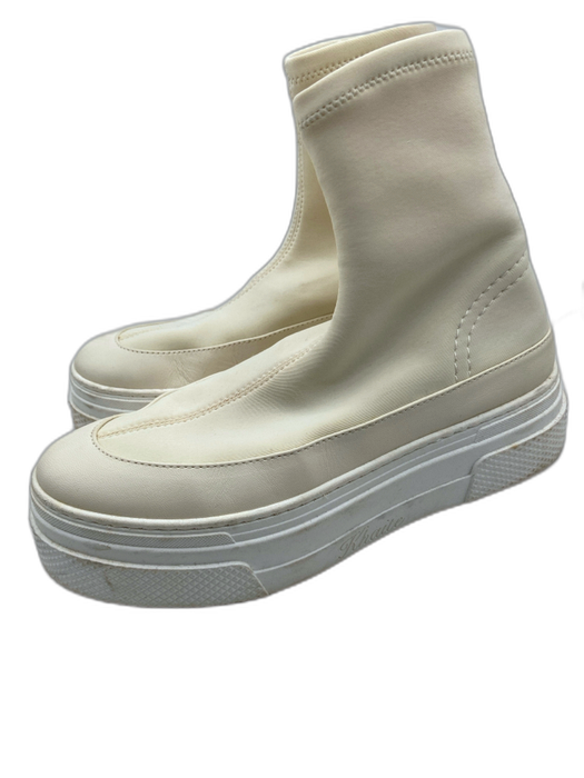 Khaite Shoe Size 38 Cream White textile upper Neoprene Sock Platform Sneakers Cream White / 38