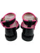 Inch 2 Shoe Size 38 Black & Pink Silver Buckle Lizard Embossed Flat Shoes Black & Pink / 38