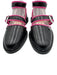 Inch 2 Shoe Size 38 Black & Pink Silver Buckle Lizard Embossed Flat Shoes Black & Pink / 38