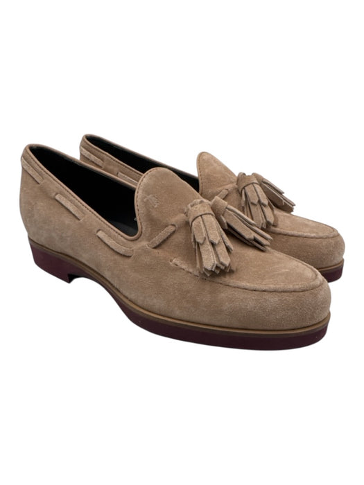 Tods Shoe Size 37.5 Tan Suede Tassel Loafer Shoes Tan / 37.5