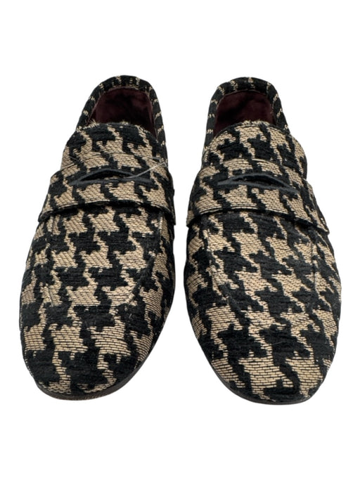 Bougeotte Shoe Size 37 Black & Tan Houndstooth Loafer Shoes Black & Tan / 37