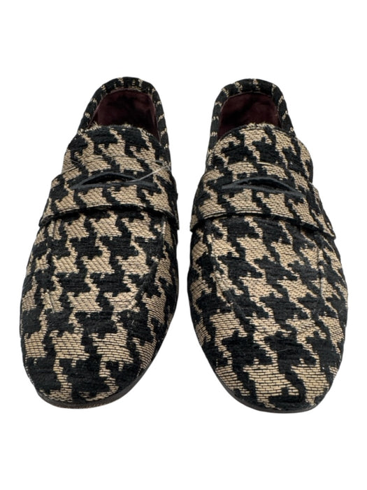 Bougeotte Shoe Size 37 Black & Tan Houndstooth Loafer Shoes Black & Tan / 37