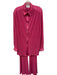 Sleeper Size Small Hot pink Polyester Long Sleeve Pleated Button Front Pant Set Hot pink / Small