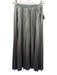 Pennyblack Size Est Small Metallic Silver Elastic Waist Pleated Midi Skirt Metallic Silver / Est Small