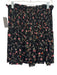 Ganni Size 36 Black & Multi Viscose Shirred Floral Gathered Skirt Black & Multi / 36