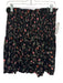 Ganni Size 36 Black & Multi Viscose Shirred Floral Gathered Skirt Black & Multi / 36