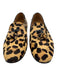 Francesco Russo Shoe Size 38 Black & Brown Leather Pony Hair Leopard Loafers Black & Brown / 38