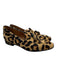 Francesco Russo Shoe Size 38 Black & Brown Leather Pony Hair Leopard Loafers Black & Brown / 38