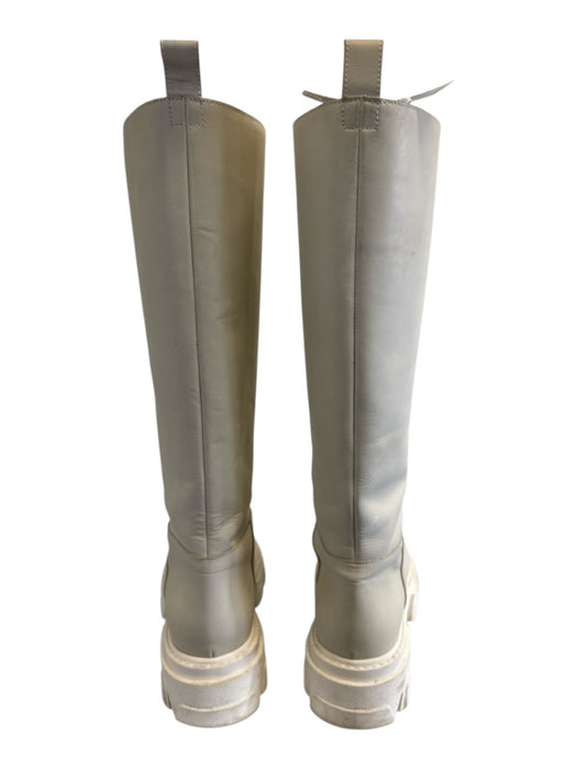 P.a.r.o.s.h. Shoe Size 37 Ivory White Leather Upper Round Toe Lug sole Boots Ivory White / 37