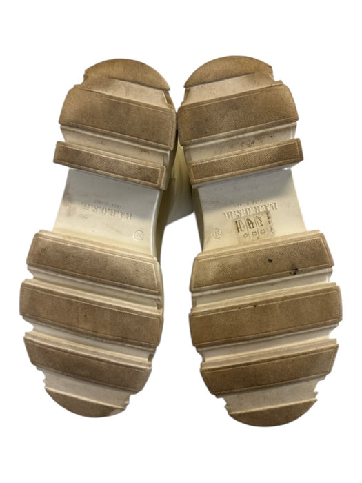 P.a.r.o.s.h. Shoe Size 37 Ivory White Leather Upper Round Toe Lug sole Boots Ivory White / 37
