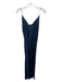 Jennifer Hope Size XS Navy Blue Silk Draped Neckline Spaghetti Strap Midi Dress Navy Blue / XS