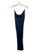 Jennifer Hope Size XS Navy Blue Silk Draped Neckline Spaghetti Strap Midi Dress Navy Blue / XS