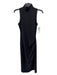 Chelsea 28 Size XXS Black Polyester High Neck Sleeveless Side Gather Midi Dress Black / XXS