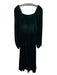 Hill House Size XS Dark Green Viscose Velvet Square Neck Elastic Waist Dress Dark Green / XS