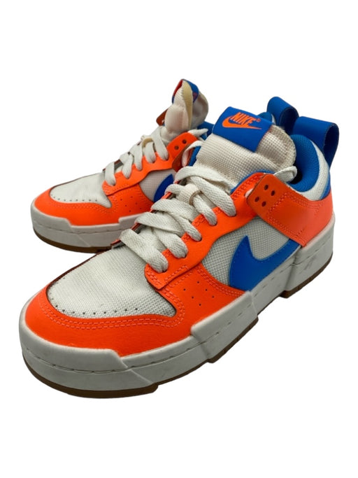 Nike Shoe Size 7 White, Orange, Blue Synthetic Lace Up color block Sneakers White, Orange, Blue / 7