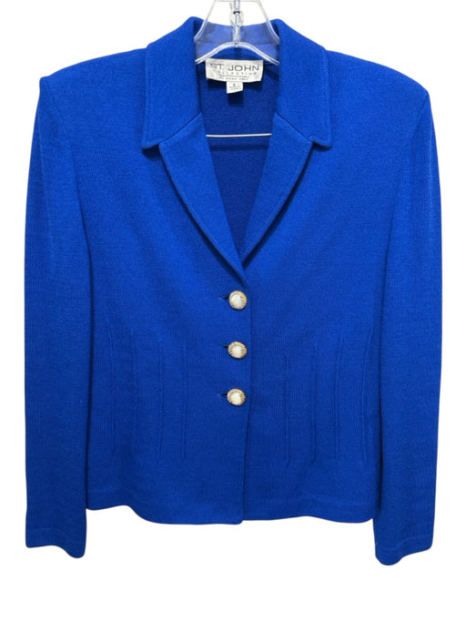 St John Collection Size 2 Cobalt Blue Wool Blend Knit pintuck waist Skirt Set Cobalt Blue / 2