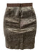 Lanvin Size XS Gold Lame Flap Pockets Above knee Blazer Skirt Set Gold / XS