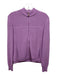 St John Sport Size P Lilac Purple Wool Blend Diagonal Rib Mock Neck Jacket Lilac Purple / P