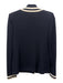 St John Collection Size 2 Black & Cream Wool Blend Knit Stripe Trim Jacket Black & Cream / 2