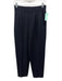 St John Basics Size 2 Black Wool Blend Knit pleat front Straight Leg Pants Black / 2