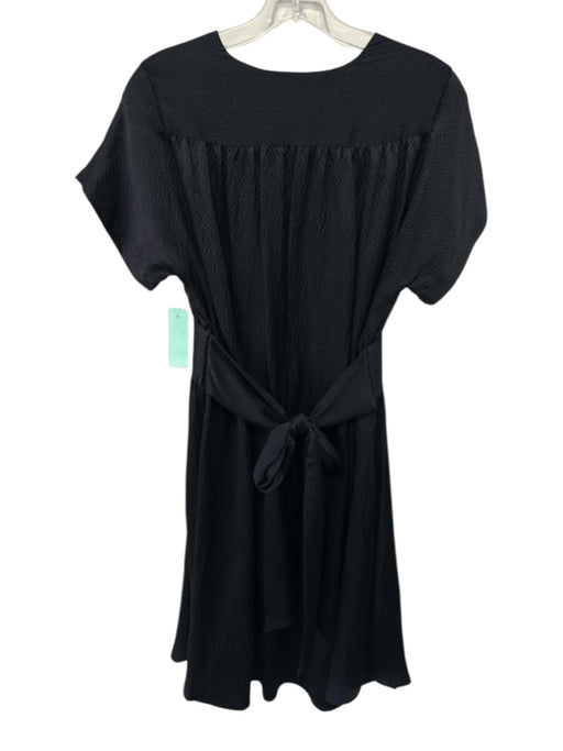 Balenciaga.Silk Size 36 Black Silk V Neck Dress Black / 36