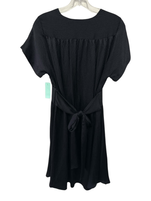 Balenciaga.Silk Size 36 Black Silk V Neck Dress Black / 36