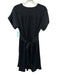 Balenciaga.Silk Size 36 Black Silk V Neck Dress Black / 36