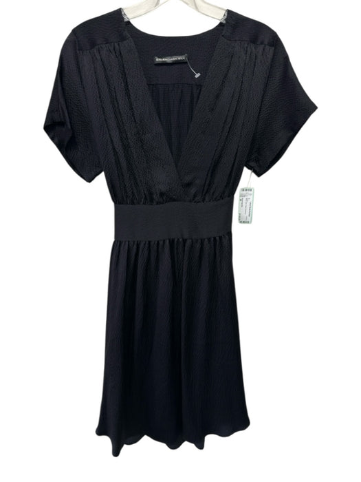 Balenciaga.Silk Size 36 Black Silk V Neck Dress Black / 36