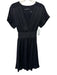 Balenciaga.Silk Size 36 Black Silk V Neck Dress Black / 36