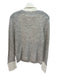 Tory Burch Size S Gray & Cream Polyamide Alpaca Turtleneck Ribbed Sweater Gray & Cream / S