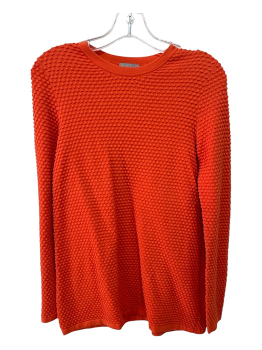 COS Size XS Orange Cotton Textured Long Sleeve Top Orange / XS