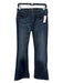 7 For All Mankind Size 27 Dark Wash Cotton Denim Bell Bottoms Whiskering Jeans Dark Wash / 27