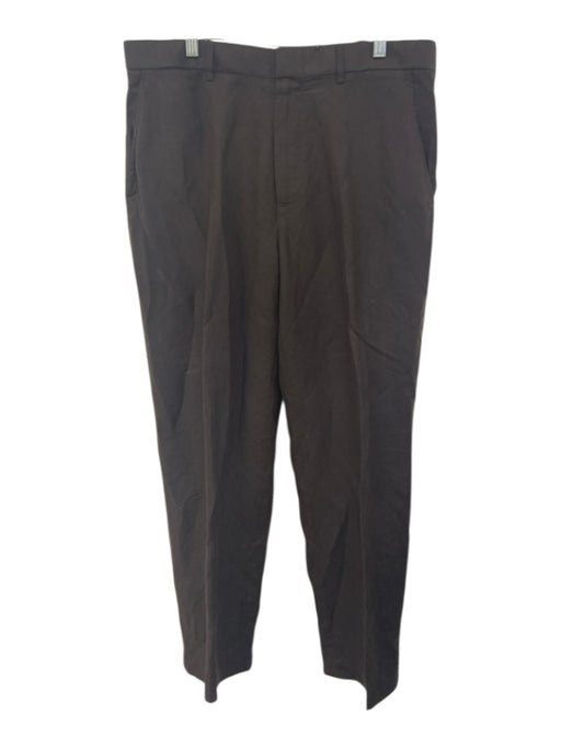 Polo Size 34 Brown Wool Blend Solid Pleats Dress Men's Pants Brown / 34